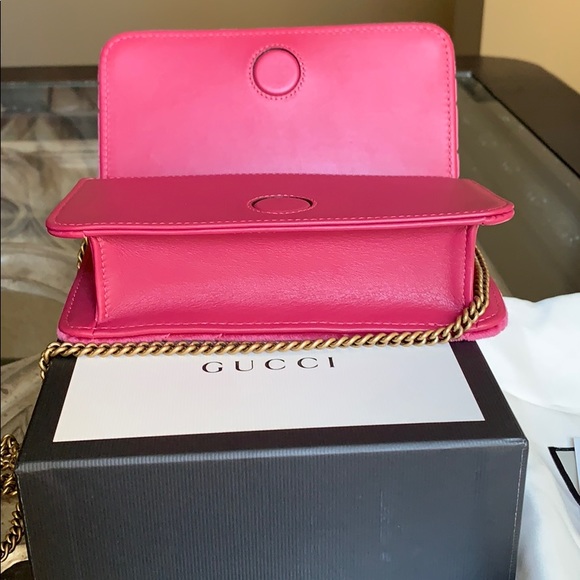 New Gucci Love GG Pink Velvet and Leather Bag - Picture 6 of 8